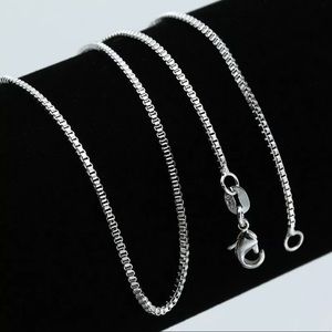 925 stamped silver box chain